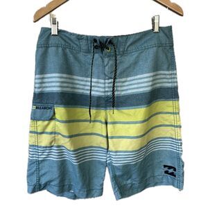 Billabong Originals Men's Stripe Front Lace Up Tie Surf Board Swim Shorts 32